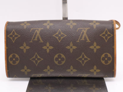LOUIS VUITTON Monogram M51854 Monogram Pochette Twin PM Clutch Bag with Shoulder Strap