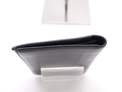 CHANEL Camellia Leather Wallet, Black, 12831354