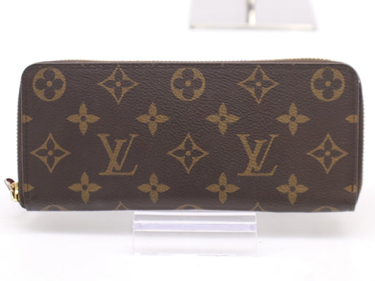 LOUIS VUITTON Monogram M60742 Monogram Portefeuille Clemence Fuchsia Wallet
