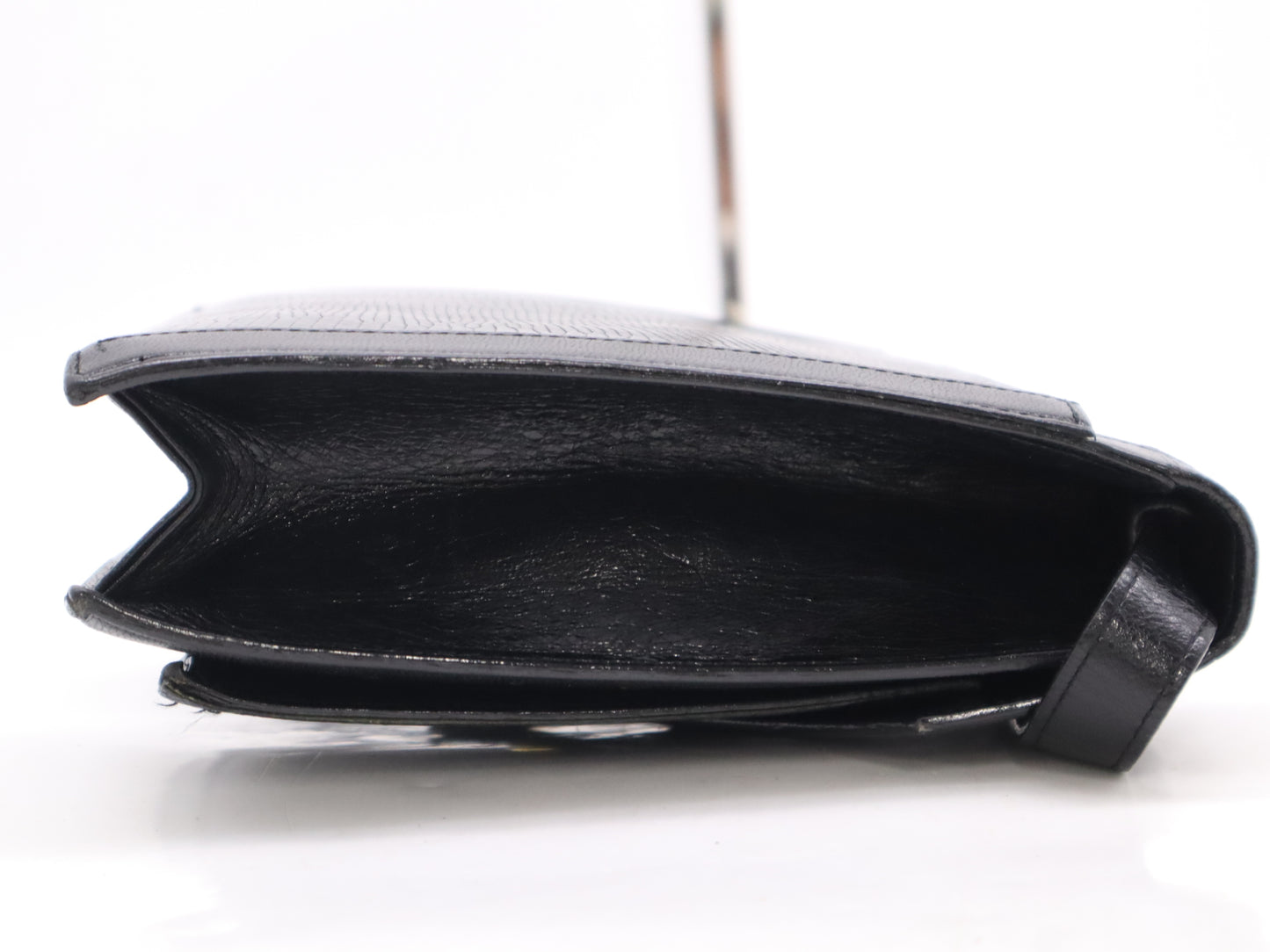 Yves Saint Laurent Leather Shoulder Bag Black Shoulder Bag