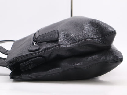 CHANEL Caviar Skin Coco Mark Tote Bag Black Tote Bag