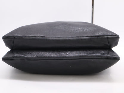 CHANEL Caviar Skin Coco Mark Tote Bag Black Tote Bag