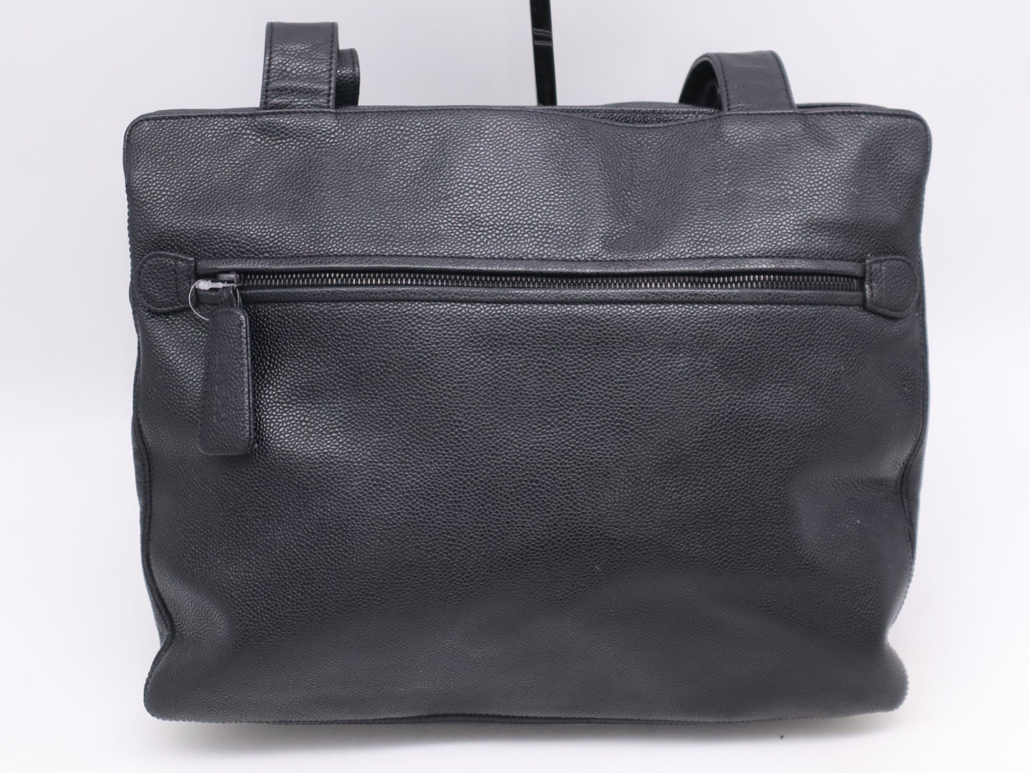 CHANEL Caviar Skin Coco Mark Tote Bag Black Tote Bag