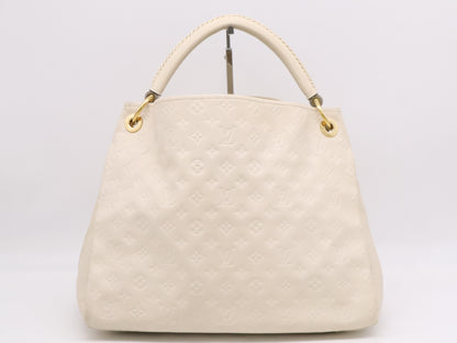LOUIS VUITTON Monogram Empreinte M93449 Monogram Empreinte Artsy MM Neige Tote Bag