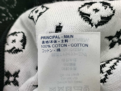 LOUIS VUITTON RM202 USO HJN87W Cotton Virgil Abloh Gradient Monogram Knit? 20AW Size: XS Black Top