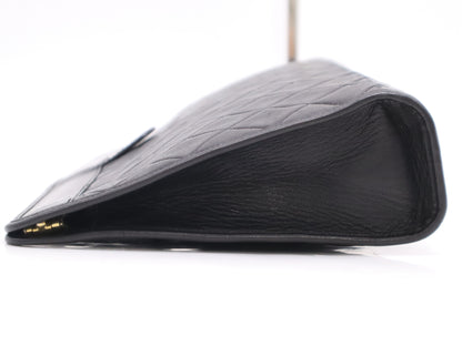 CHANEL Matelasse Lambskin Coco Mark Second Bag with Black GD Hardware and Dust Bag