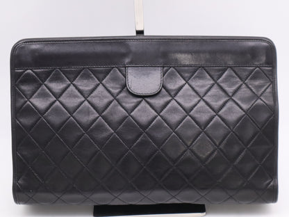 CHANEL Matelasse Lambskin Coco Mark Second Bag with Black GD Hardware and Dust Bag