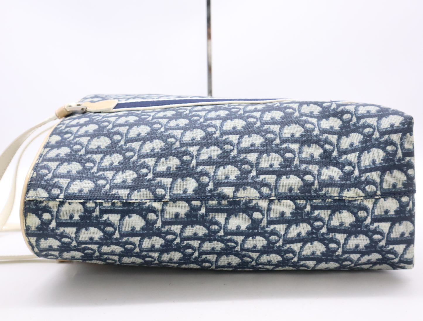 Dior Trotter Canvas x Enamel Trotter Pattern Tote Bag Blue White Tote Bag