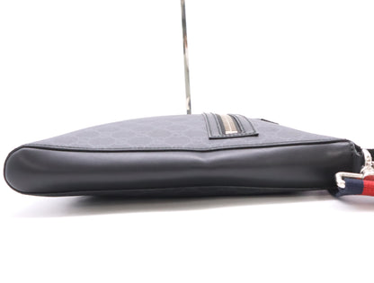 GUCCI GG Supreme 474137 GG Supreme Messenger Bag Black/Gray Shoulder Bag