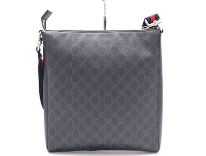GUCCI GG Supreme 474137 GG Supreme Messenger Bag Black/Gray Shoulder Bag