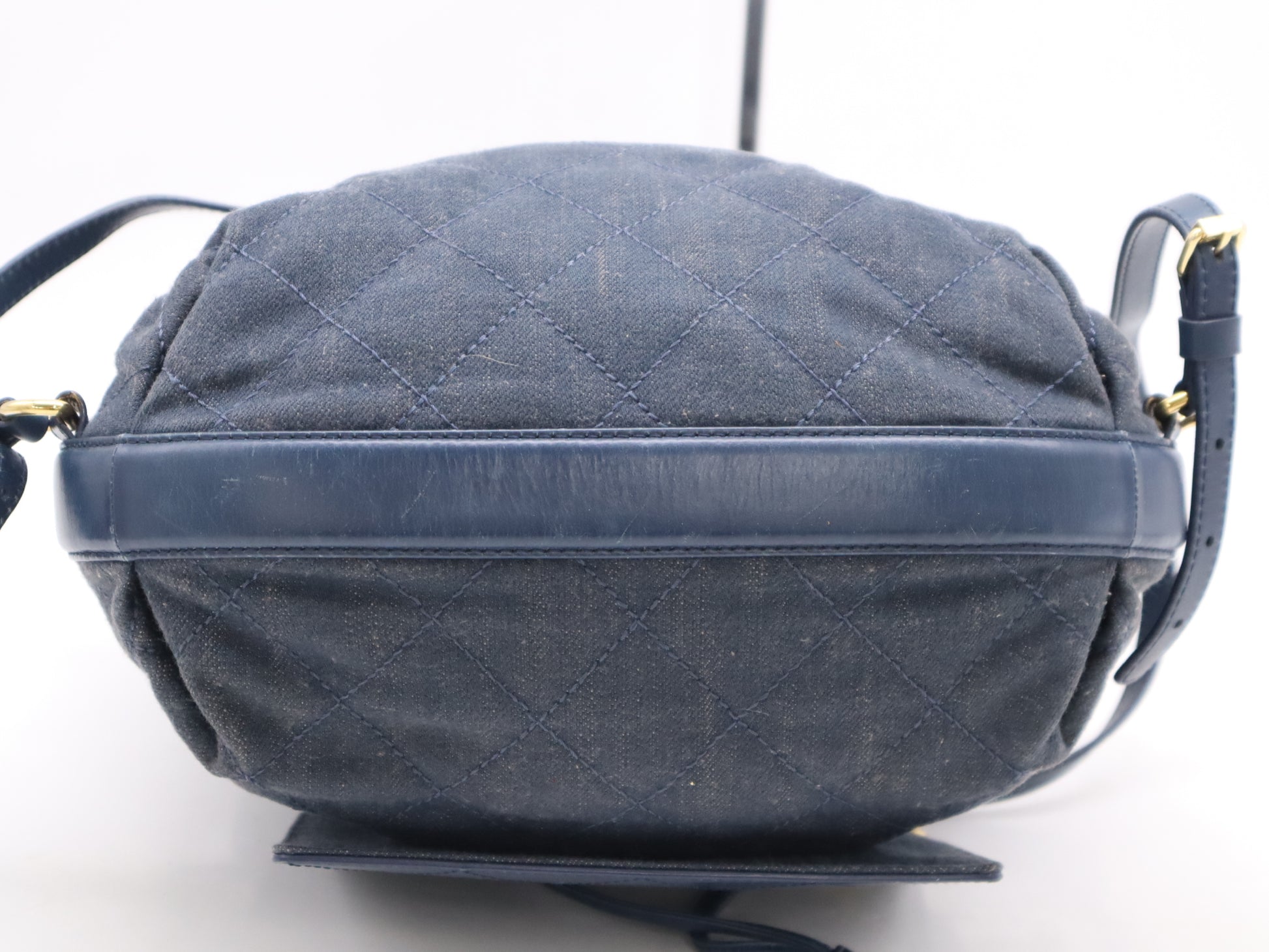 CHANEL Denim Denim x Leather Matelasse Chain Backpack 23264245 Backpack