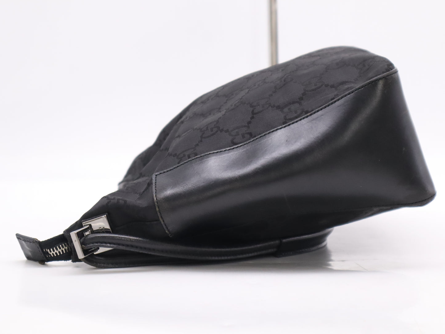 GUCCI 1.3766 GG Nylon Shoulder Bag Black Shoulder Bag