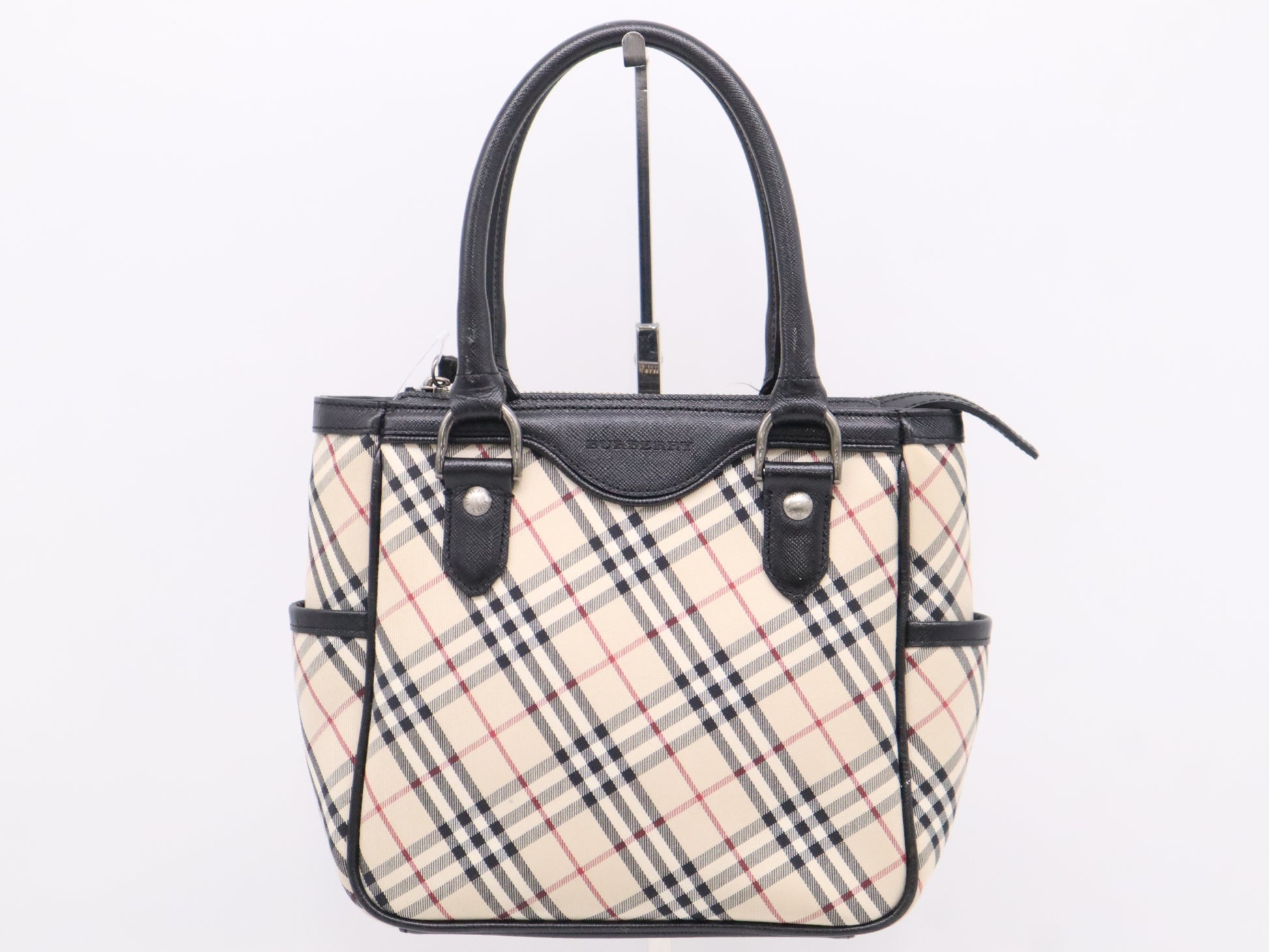 BURBERRY Canvas/Leather Nova Check Shoulder Bag Handbag