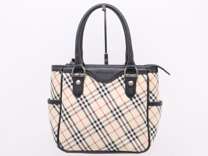 BURBERRY Canvas/Leather Nova Check Shoulder Bag Handbag