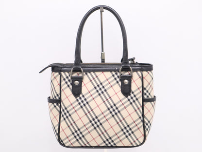 BURBERRY Canvas/Leather Nova Check Shoulder Bag Handbag
