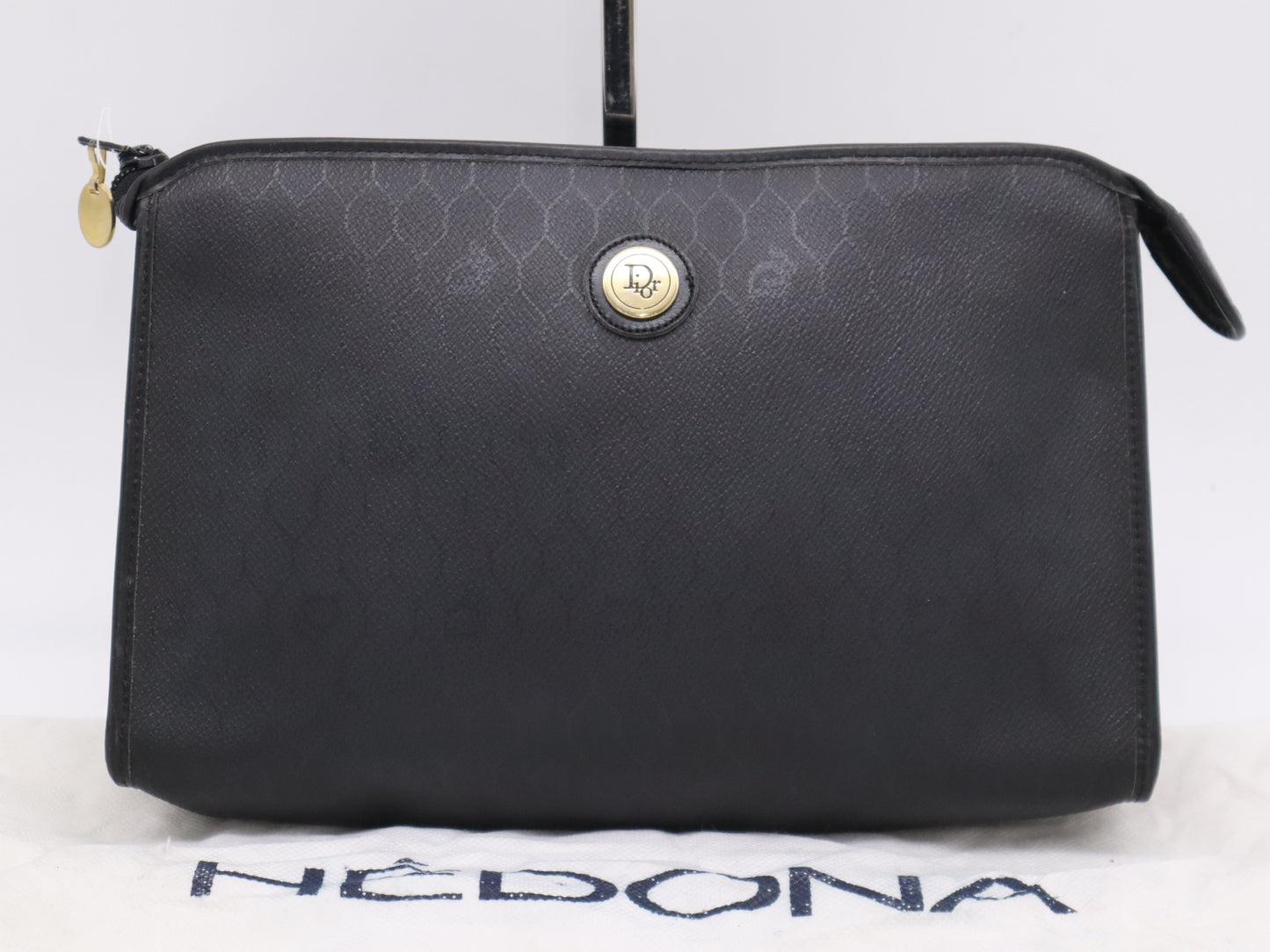 Dior Leather Second Bag Clutch Bag Black with Dust Bag