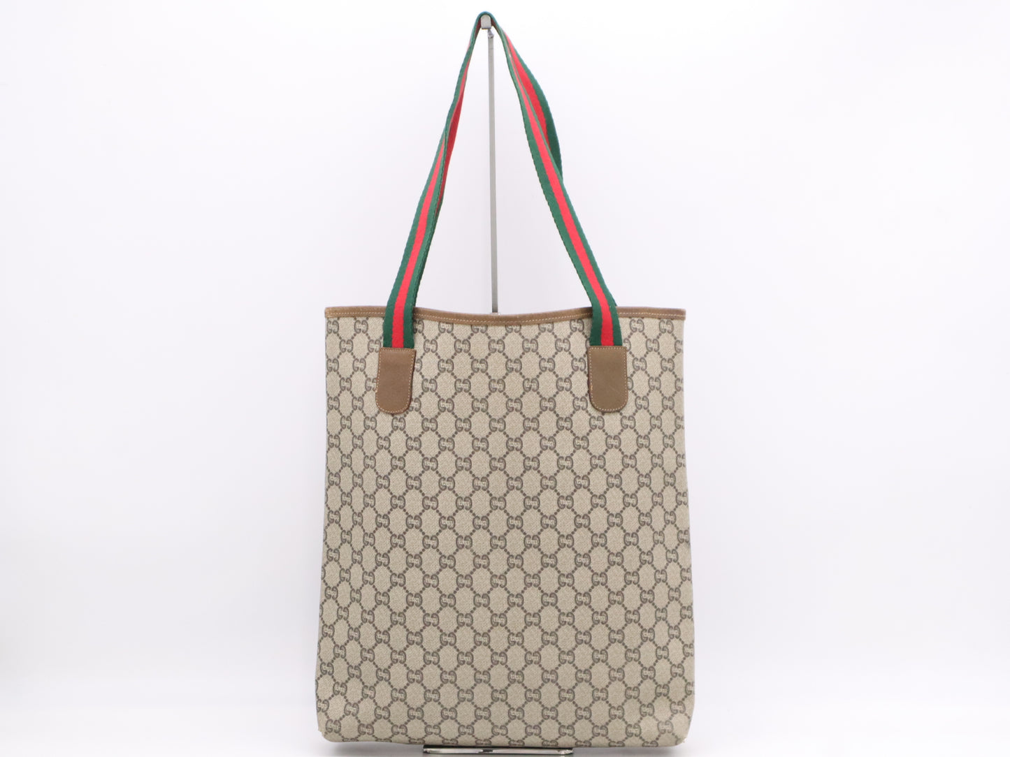 GUCCI GG Plus Sherry Line Tote Bag with Pouch