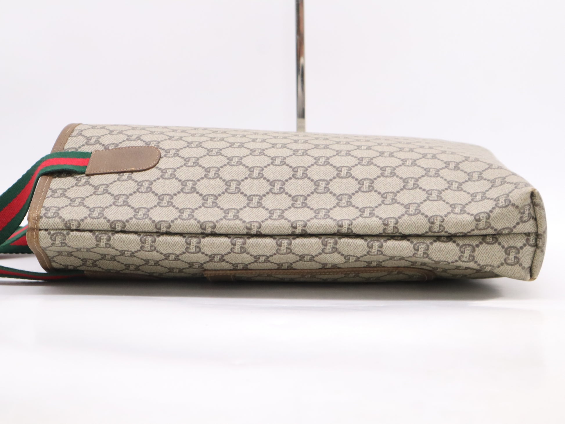 GUCCI GG Plus Sherry Line Tote Bag with Pouch