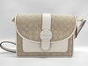 COACH C8307 Signature Canvas Leather Beige Ivory Shoulder Bag