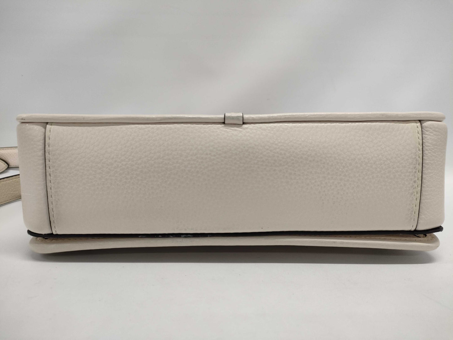 COACH C8307 Signature Canvas Leather Beige Ivory Shoulder Bag