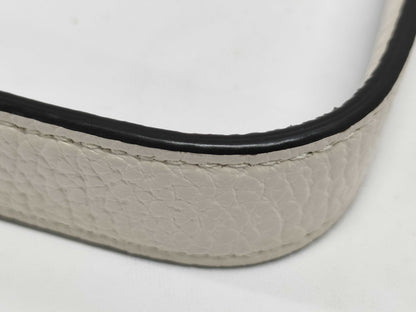 COACH C8307 Signature Canvas Leather Beige Ivory Shoulder Bag