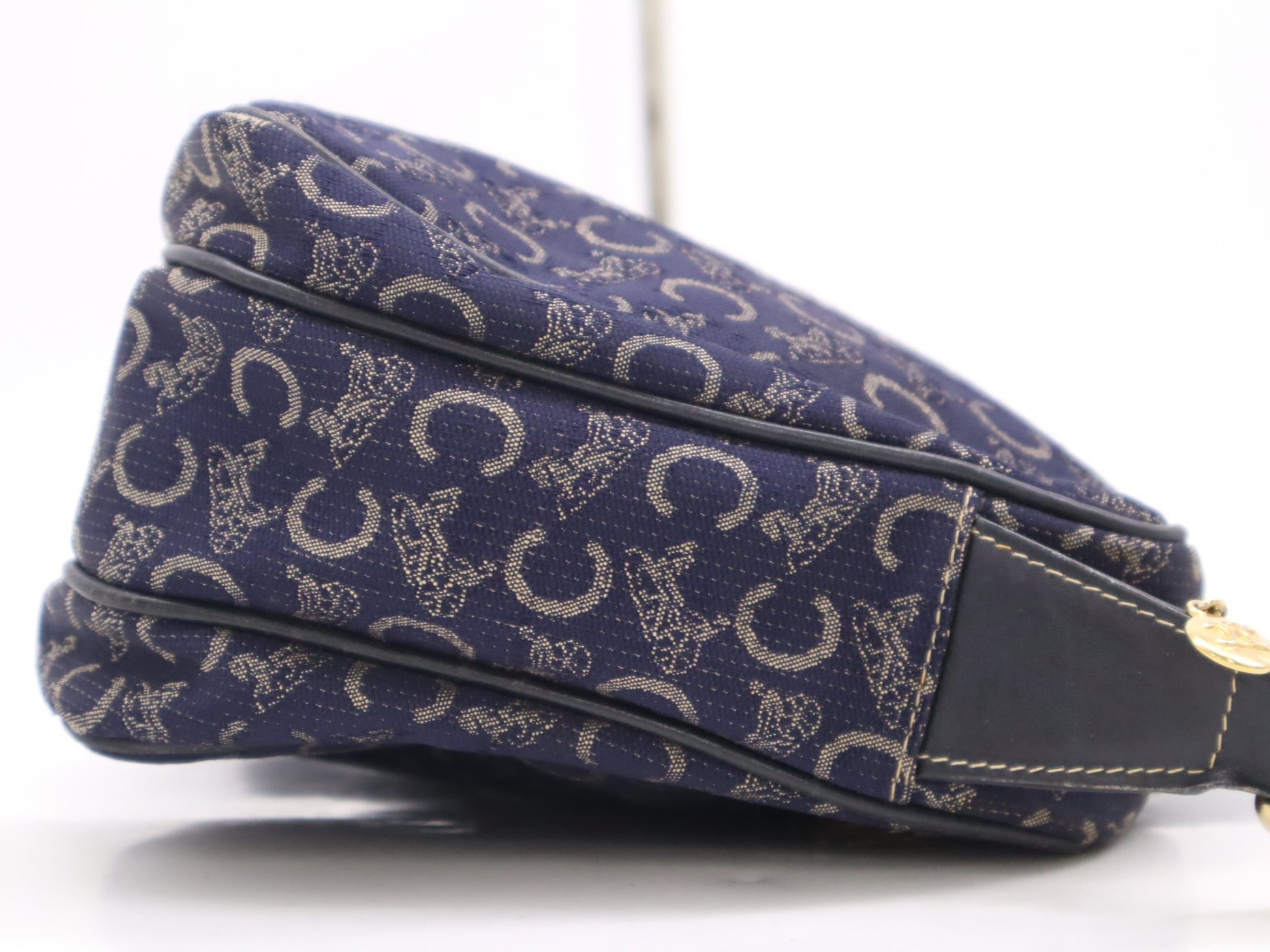 CELINE Canvas C Macadam Shoulder Bag