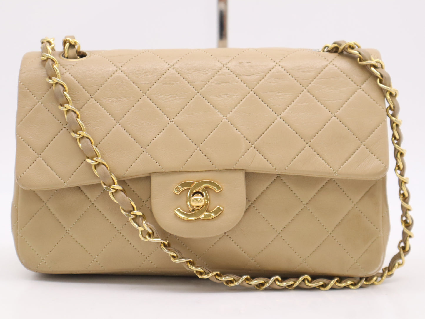 CHANEL Lambskin Matelasse Coco Mark Double Flap Chain Shoulder Bag with Seal 1460049 Shoulder Bag