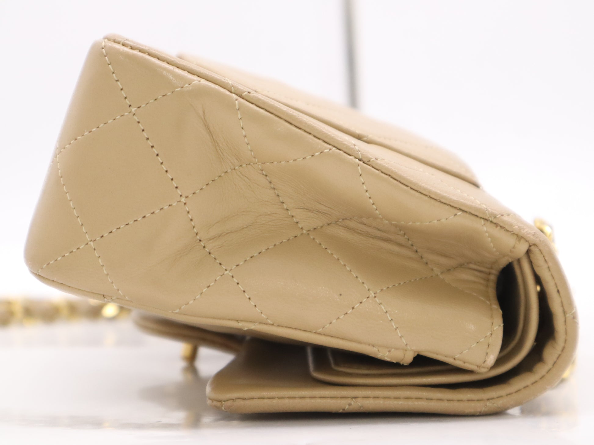 CHANEL Lambskin Matelasse Coco Mark Double Flap Chain Shoulder Bag with Seal 1460049 Shoulder Bag