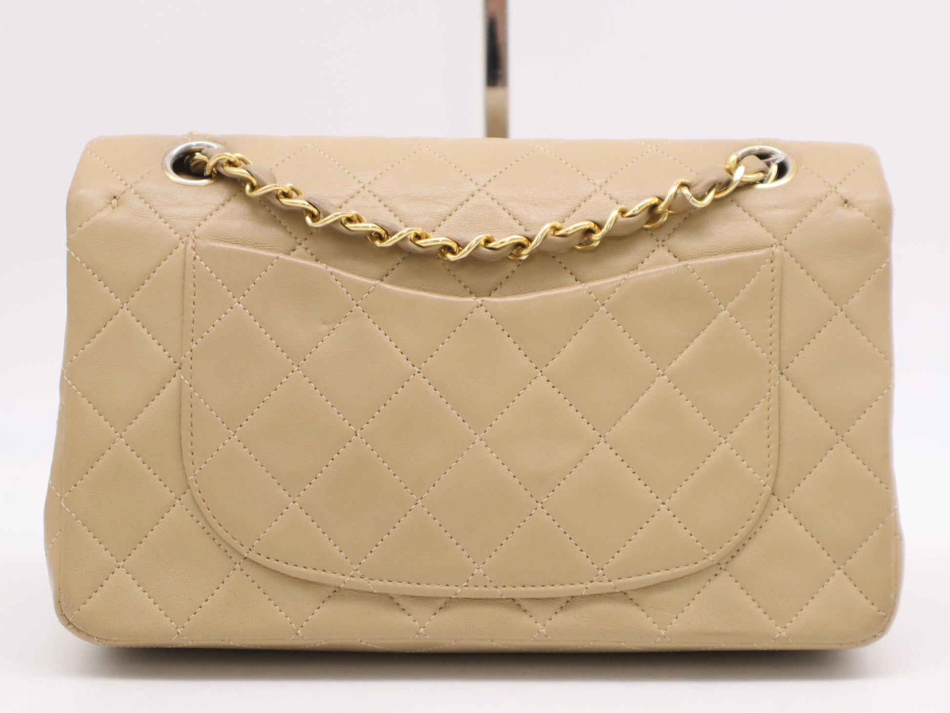CHANEL Lambskin Matelasse Coco Mark Double Flap Chain Shoulder Bag with Seal 1460049 Shoulder Bag