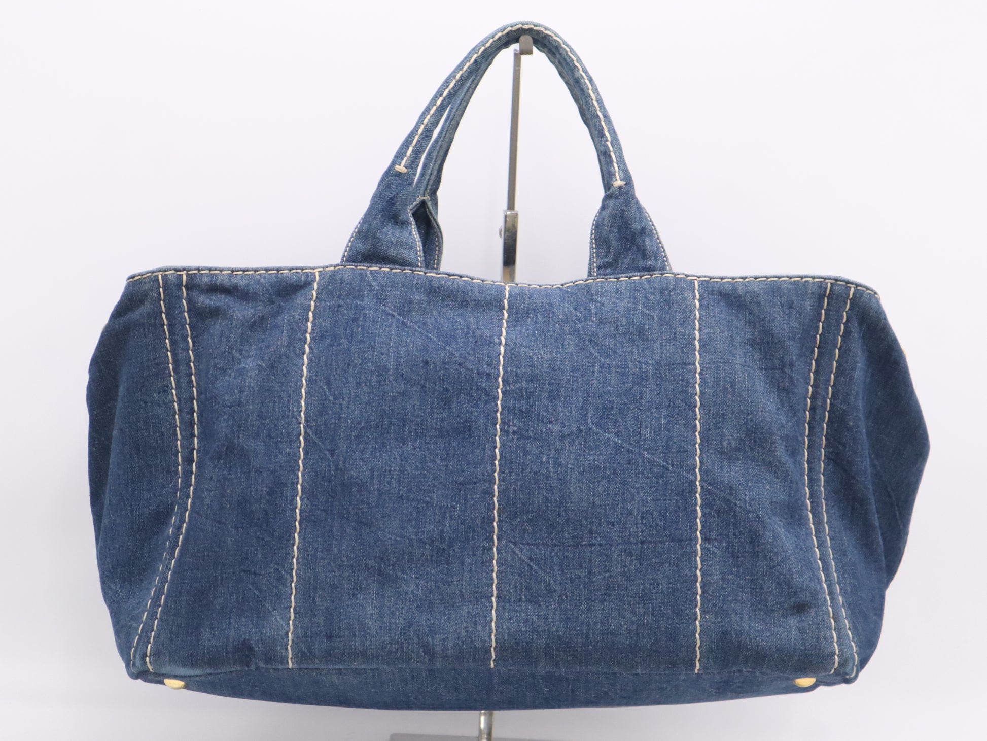 PRADA Denim Canapa Tote Bag