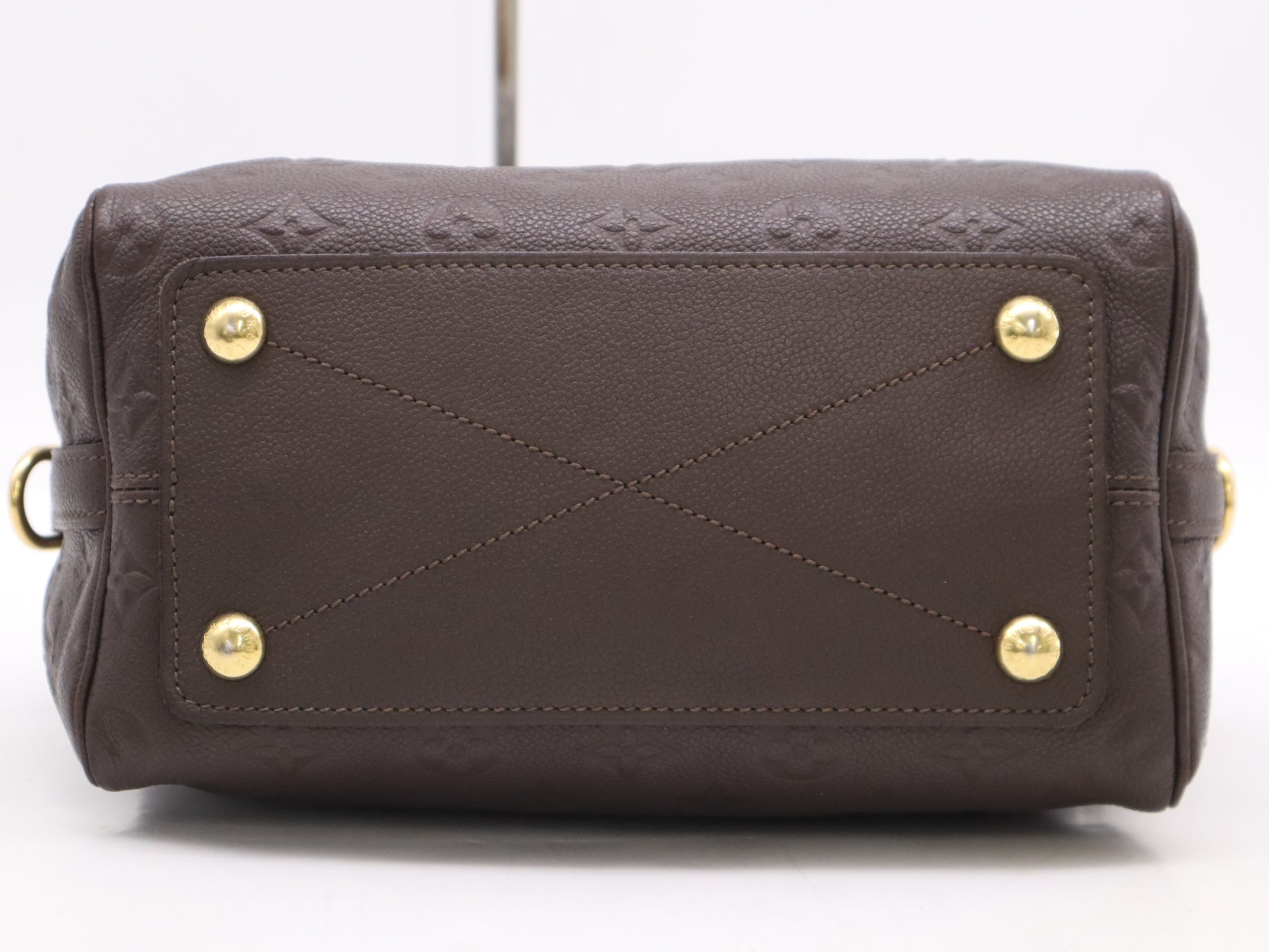 LOUIS VUITTON Monogram Empreinte M40751 Monogram Empreinte Speedy Bandouliere 25 Tail Handbag with Shoulder Strap and Padlock AH4172