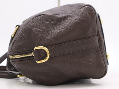 LOUIS VUITTON Monogram Empreinte M40751 Monogram Empreinte Speedy Bandouliere 25 Tail Handbag with Shoulder Strap and Padlock AH4172
