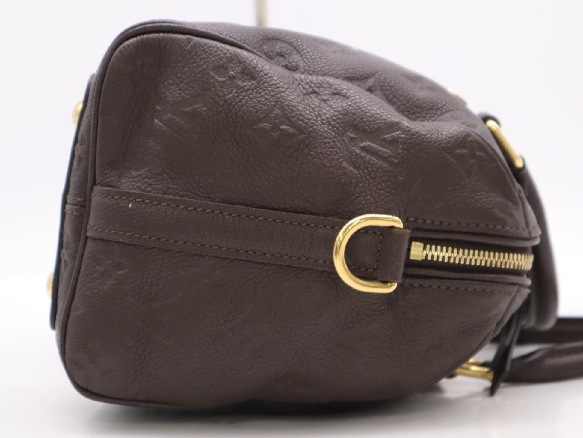 LOUIS VUITTON Monogram Empreinte M40751 Monogram Empreinte Speedy Bandouliere 25 Tail Handbag with Shoulder Strap and Padlock AH4172