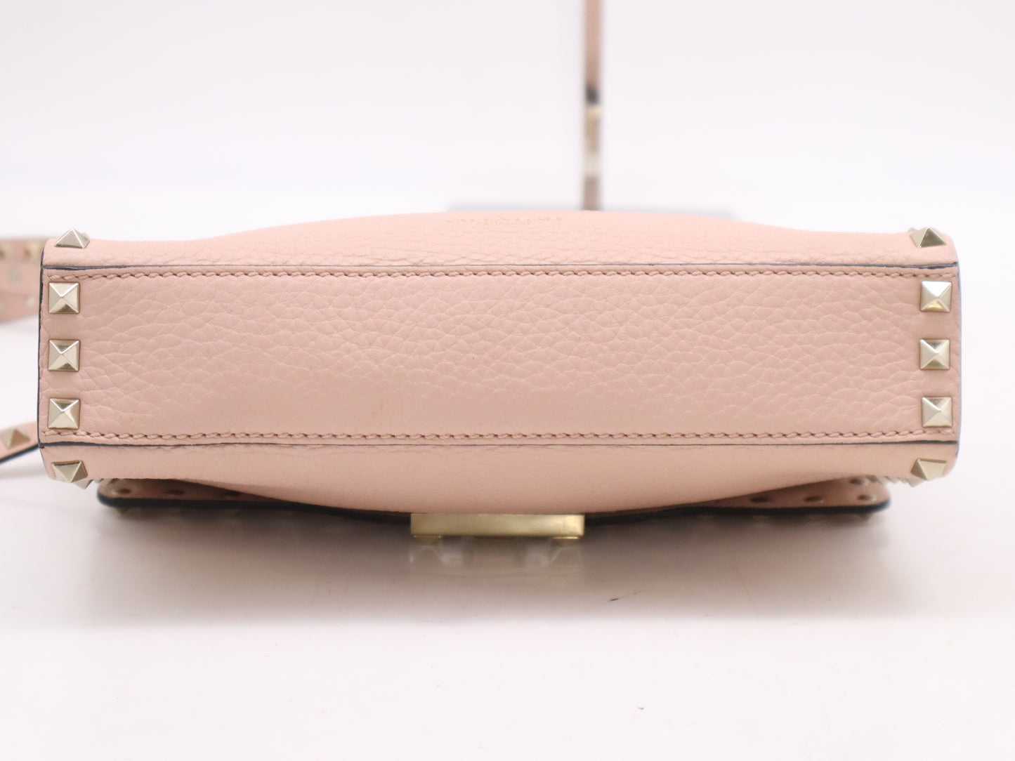 VALENTINO 4W2B0181VSF Garavani Rockstud Leather Shoulder Bag Pink