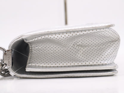 CHANEL Coco Mark Leather Boy Shoulder Bag with Silver Punching Seal 19133834