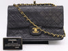 CHANEL Lambskin Matelasse Chain Shoulder Bag with Double Flap, GD Hardware, Black, Card Included, 3357145