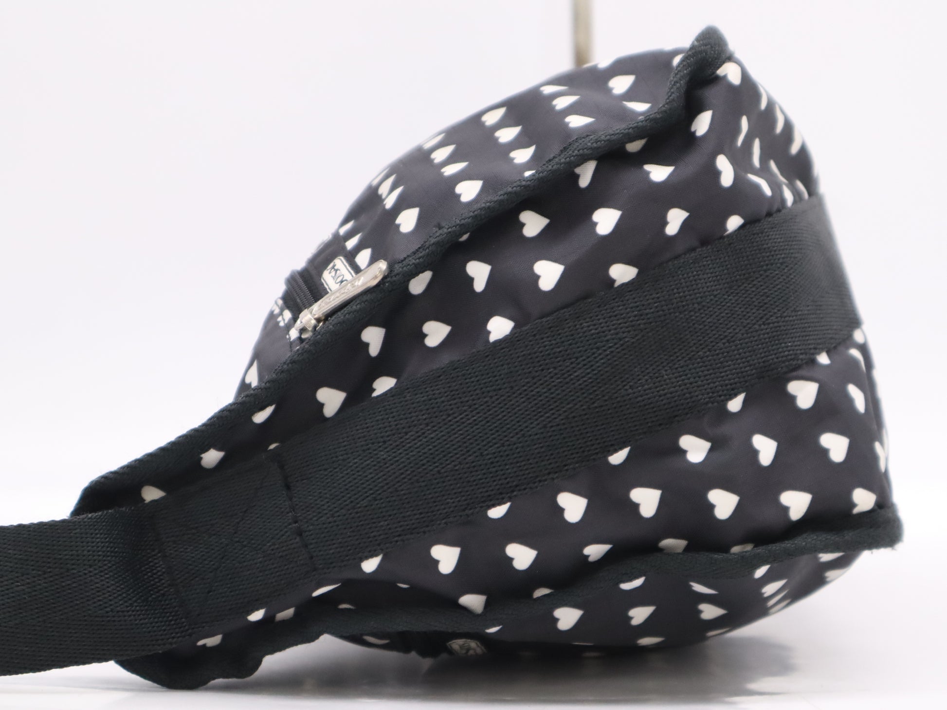 LeSportsac LeSportsac Heart Motif Shoulder Bag Nylon Black Shoulder Bag