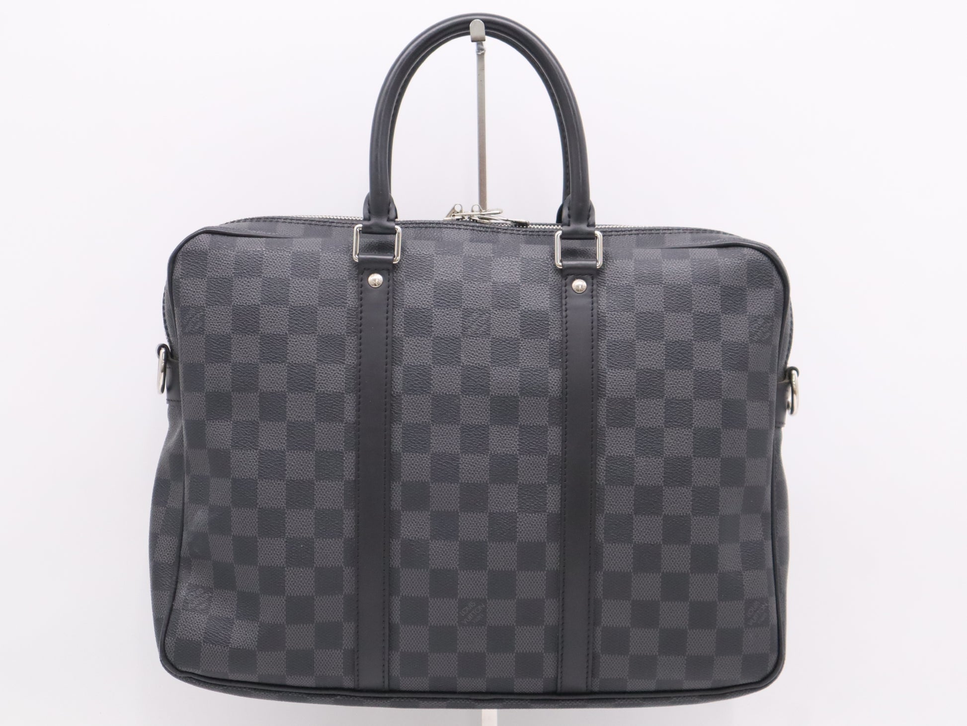 LOUIS VUITTON Damier Graphite N41478 Graphite Porte-Document Voyage PDV PM Business Bag