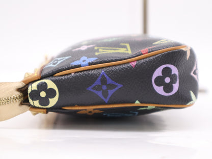 LOUIS VUITTON Monogram Multicolore M92648 Pochette Accessoires Noir Pouch