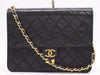 CHANEL Lambskin Matelasse 22 S Flap S Chain Push Lock Black Shoulder Bag