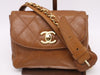 CHANEL Coco Mark Bicolor GD Hardware Waist Pouch Brown