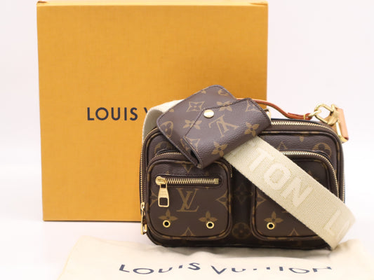 LOUIS VUITTON Monogram M80446 Monogram Utility Crossbody Bag with RFID Ready Dust Bag, Box, and Shoulder Strap