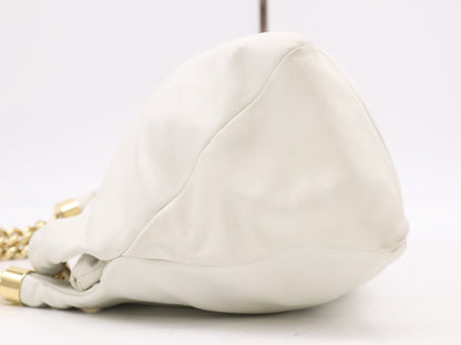 CHANEL Lambskin Shoulder Bag with Large Coco Mark, White Gold Hardware, Seal, Dust Bag and Box, 12138093