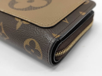 LOUIS VUITTON M81461 Monogram Giant Reverse Portefeuille Lou RFID Verified Wallet with Box and Dust Bag