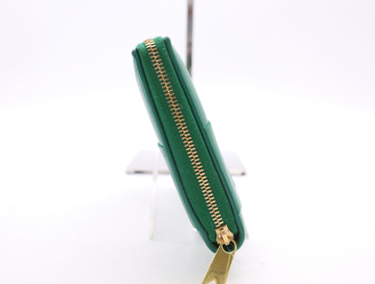 BOTTEGA VENETA Intrecciato 649607 Intrecciato Intrecciato Zip-Around Wallet in Racing Green with Dust Bag