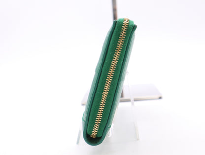 BOTTEGA VENETA Intrecciato 649607 Intrecciato Intrecciato Zip-Around Wallet in Racing Green with Dust Bag