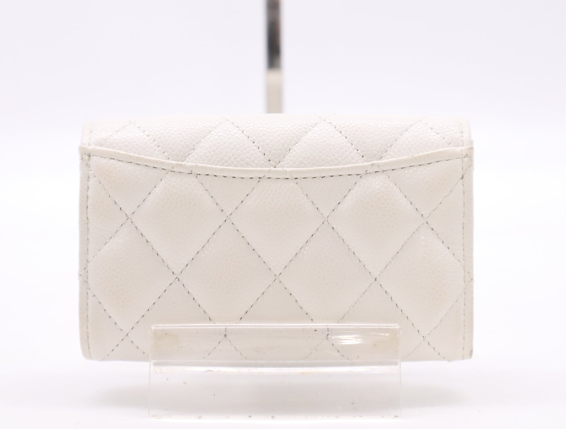 CHANEL Caviar Skin Caviar Skin Matelasse Classic Card Case White UP08CEC8 Card Case, Pass Case, Business Card Case