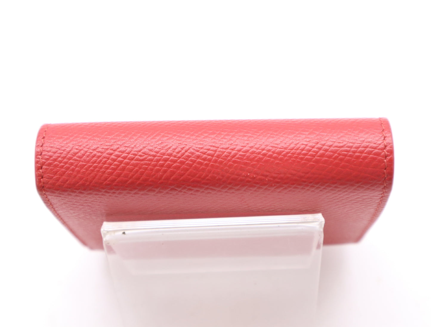 CELINE Leather Trifold Wallet, Small, Red, with Dust Bag