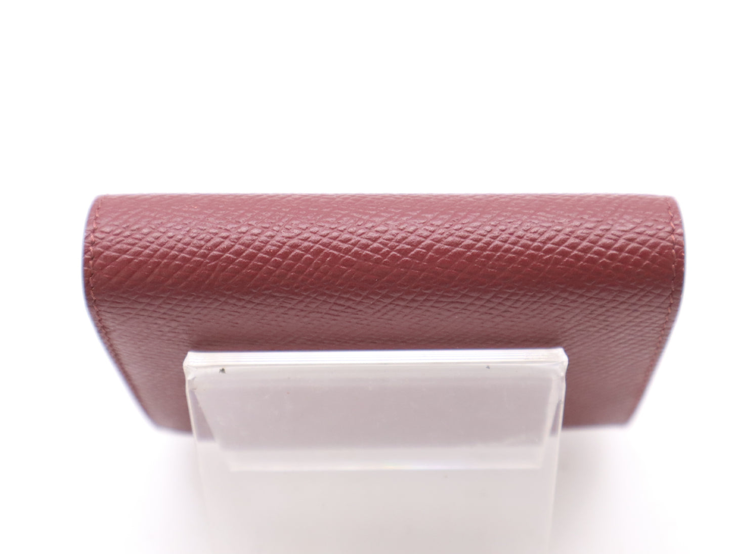 CELINE Leather Small Trifold Wallet Bordeaux S-IE-4116 Wallet