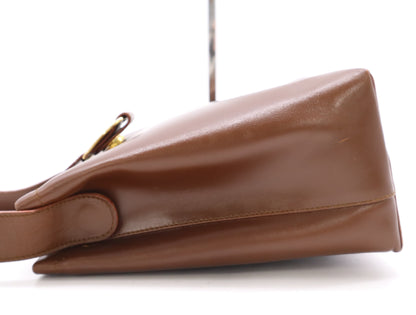 Salvatore Ferragamo Vara Leather One-Shoulder Bag, Brown